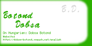 botond dobsa business card